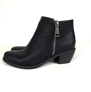 Madeline Black Size Zipper Booties 8.5